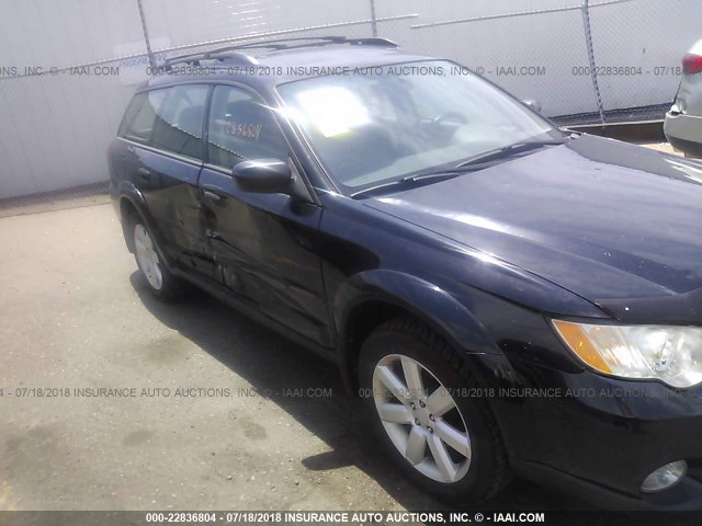 4S4BP61C286339220 - 2008 SUBARU OUTBACK 2.5I BLACK photo 6