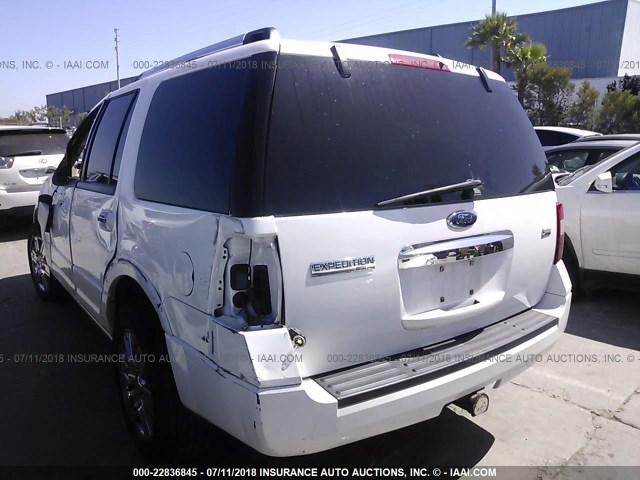 1FMJU2A53AEA33962 - 2010 FORD EXPEDITION LIMITED WHITE photo 3