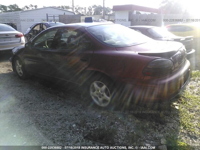 1G2WK52J62F142672 - 2002 PONTIAC GRAND PRIX SE MAROON photo 3