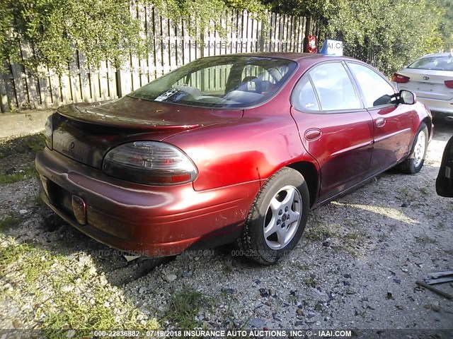 1G2WK52J62F142672 - 2002 PONTIAC GRAND PRIX SE MAROON photo 4