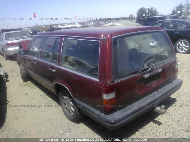 YV1FX8852F1001801 - 1985 VOLVO 745 GLE RED photo 3