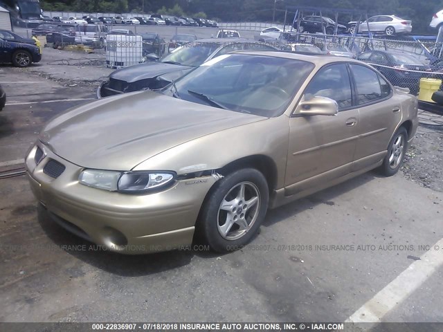 1G2WP52K4WF333782 - 1998 PONTIAC GRAND PRIX GT TAN photo 2