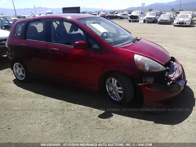 JHMGD38667S010364 - 2007 HONDA FIT S 红色 照片 1