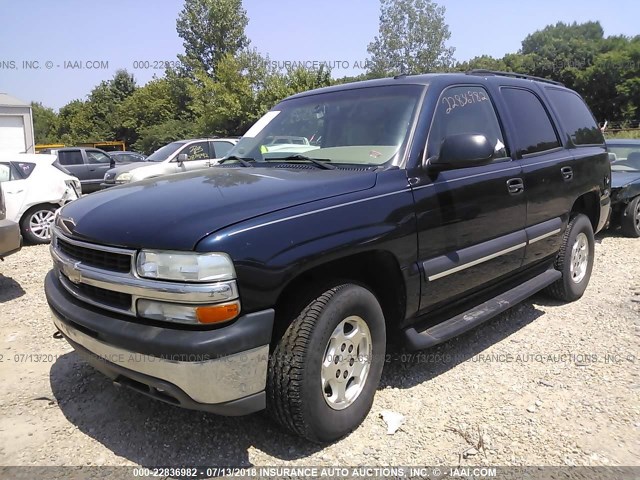 1GNEK13Z54J124109 - 2004 CHEVROLET TAHOE K1500 BLUE photo 2