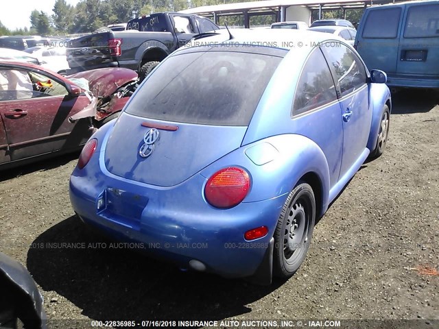 3VWDC21C11M411769 - 2001 VOLKSWAGEN NEW BEETLE GLX 蓝色 照片 4