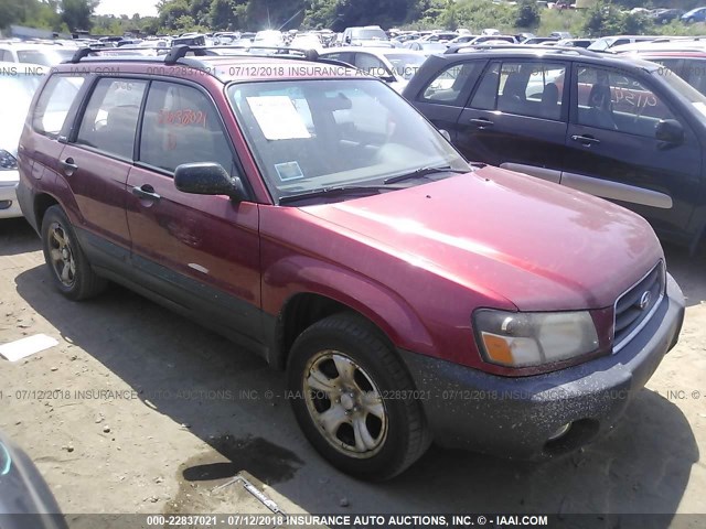 JF1SG63663G760653 - 2003 SUBARU FORESTER 2.5X RED photo 1