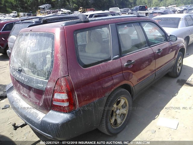 JF1SG63663G760653 - 2003 SUBARU FORESTER 2.5X RED photo 4