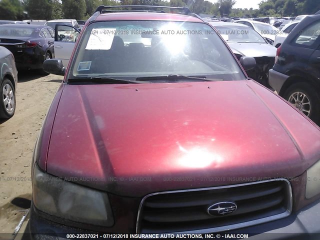 JF1SG63663G760653 - 2003 SUBARU FORESTER 2.5X RED photo 6