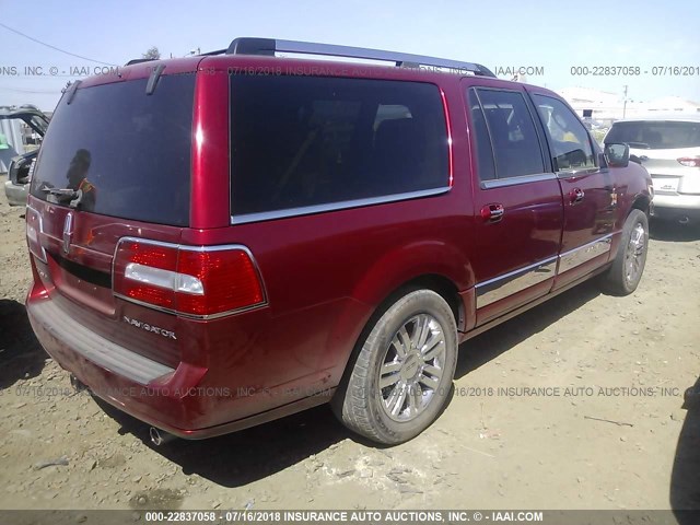 5LMFL275X7LJ11204 - 2007 LINCOLN NAVIGATOR L RED photo 4