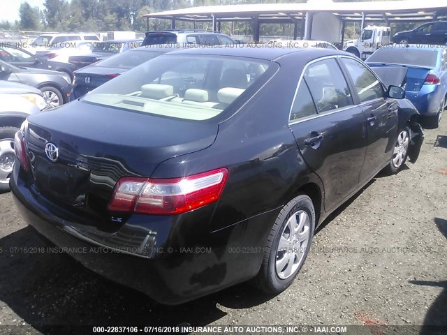 4T1BE46K87U648338 - 2007 TOYOTA CAMRY NEW GENERATION CE/LE/XLE/SE BLACK photo 4