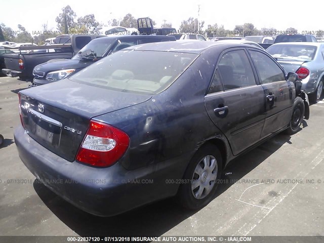 4T1BE32K13U182844 - 2003 TOYOTA CAMRY LE/XLE/SE Tünd mavi foto 4