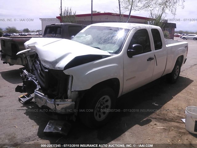 1GTSKTEA2AZ245921 - 2010 GMC SIERRA K1500 WHITE photo 2