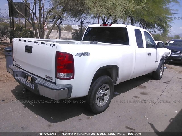 1GTSKTEA2AZ245921 - 2010 GMC SIERRA K1500 WHITE photo 4