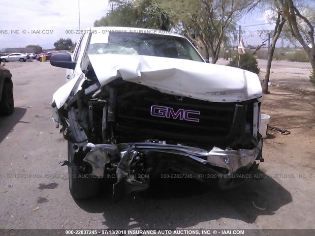 1GTSKTEA2AZ245921 - 2010 GMC SIERRA K1500 WHITE photo 6