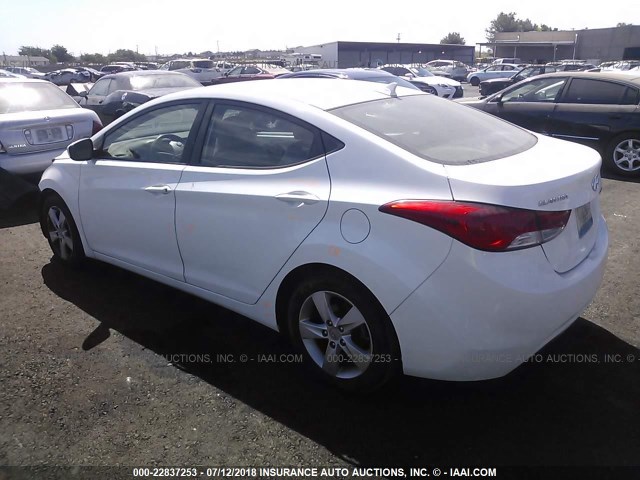 5NPDH4AE1DH248164 - 2013 HYUNDAI ELANTRA GLS/LIMITED WHITE photo 3