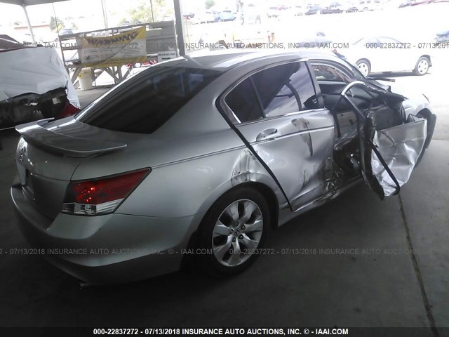 JHMCP26888C063857 - 2008 HONDA ACCORD EXL SILVER photo 4