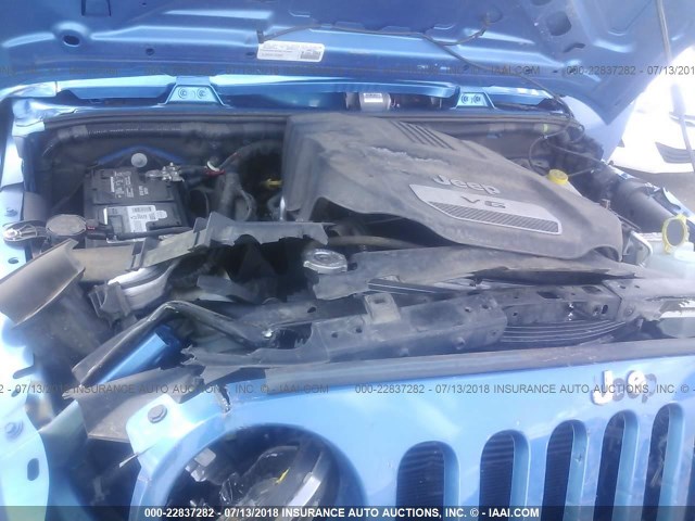 1C4HJWDG4FL549508 - 2015 JEEP WRANGLER UNLIMITE SPORT BLUE photo 10