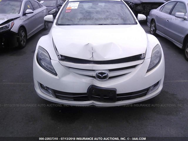 1YVHP82BX95M31001 - 2009 MAZDA 6 S WHITE photo 6