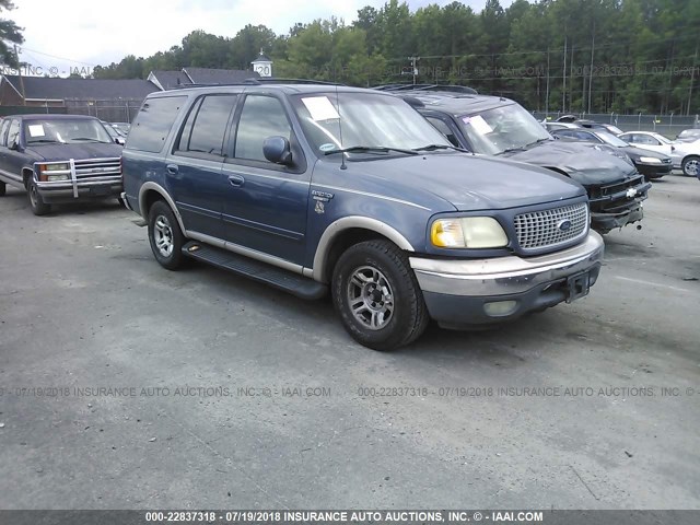 1FMRU17L5XLA77937 - 1999 FORD EXPEDITION BLUE photo 1