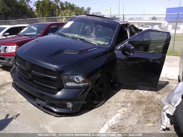 1C6RR7MTXHS812598 - 2017 RAM 1500 SPORT BLACK photo 2