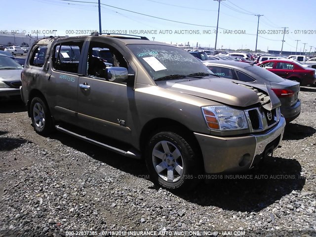 5N1AA08B95N732625 - 2005 NISSAN ARMADA SE/LE TAN photo 1