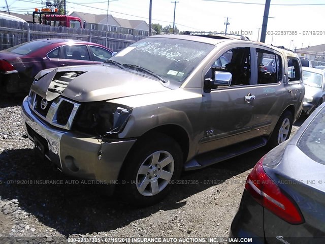 5N1AA08B95N732625 - 2005 NISSAN ARMADA SE/LE TAN photo 2