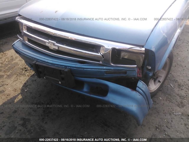 1GCCS19ZXS8102084 - 1995 CHEVROLET S TRUCK S10 BLUE photo 6