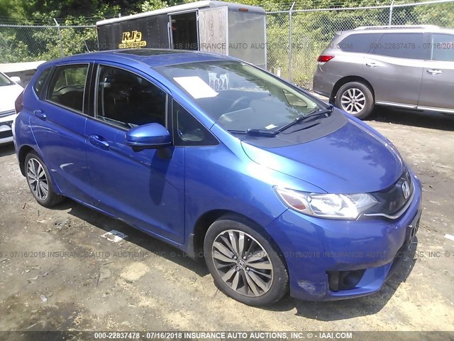 JHMGK5H71GX007661 - 2016 HONDA FIT EX/EXL BLUE photo 1