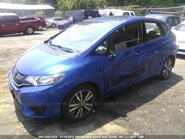 JHMGK5H71GX007661 - 2016 HONDA FIT EX/EXL BLUE photo 2