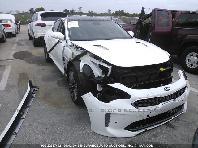 KNAE25LAXJ6011150 - 2018 KIA STINGER PREMIUM WHITE photo 6