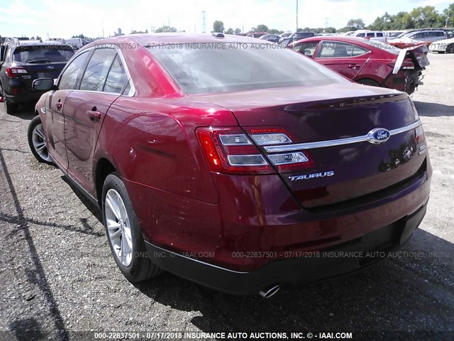 1FAHP2E84GG157255 - 2016 FORD TAURUS SEL RED photo 3