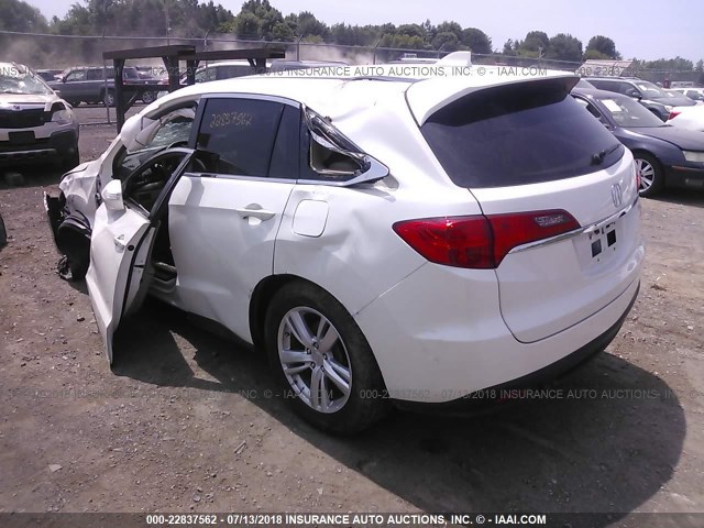 5J8TB3H53DL015994 - 2013 ACURA RDX TECHNOLOGY WHITE photo 3