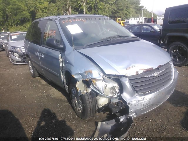 1C4GP45R15B233597 - 2005 CHRYSLER TOWN & COUNTRY  Light Blue photo 1