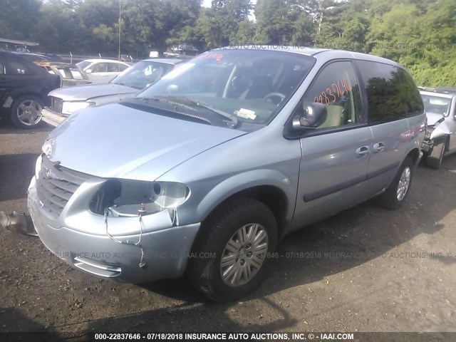 1C4GP45R15B233597 - 2005 CHRYSLER TOWN & COUNTRY  Light Blue photo 2