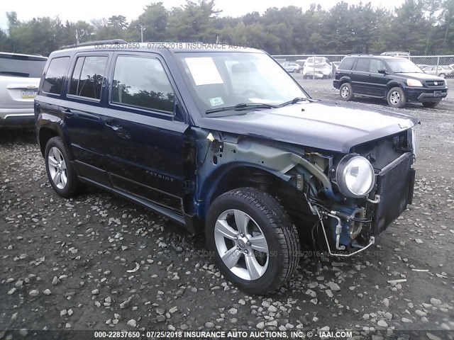 1C4NJRFBXED852422 - 2014 JEEP PATRIOT LATITUDE Dark Blue photo 1