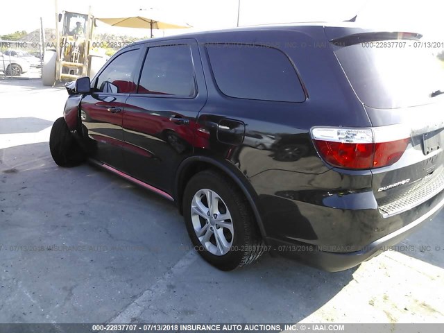 1C4RDHAG6DC669500 - 2013 DODGE DURANGO SXT BLACK photo 3