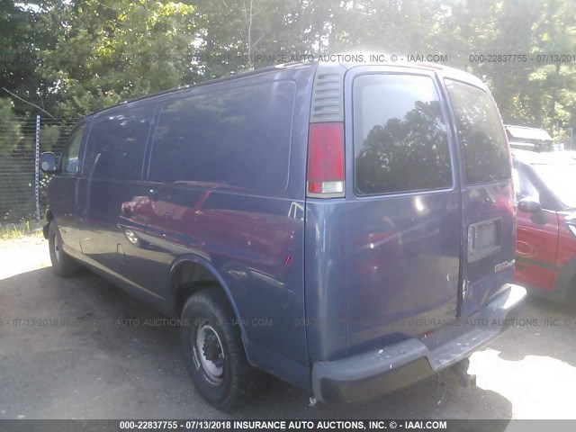 1GTHG39R5V1087851 - 1997 GMC SAVANA G3500 BLUE photo 3