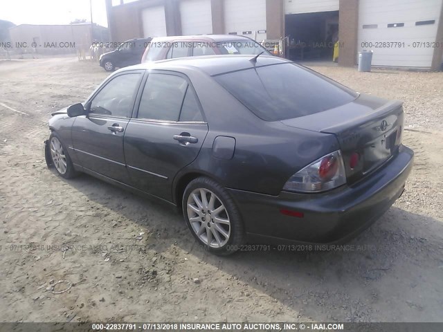 JTHBD192130080340 - 2003 LEXUS IS 300 GRAY photo 3