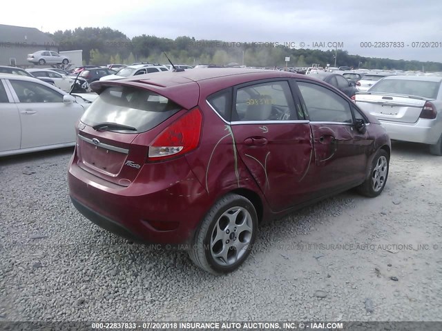 3FADP4FJ2BM130081 - 2011 FORD FIESTA SES MAROON photo 4