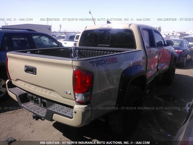 3TMCZ5AN2HM106095 - 2017 TOYOTA TACOMA DBL CAB/SR/TRDSPT/OR/PRO TAN photo 4