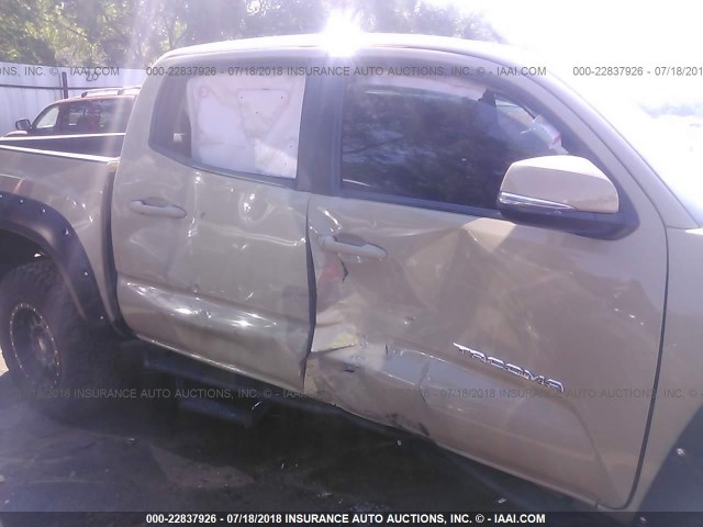 3TMCZ5AN2HM106095 - 2017 TOYOTA TACOMA DBL CAB/SR/TRDSPT/OR/PRO თაფლისფერი ფოტო 6