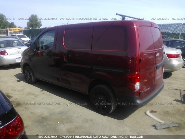 3N63M0YN7FK713378 - 2015 CHEVROLET CITY EXPRESS LS RED photo 3