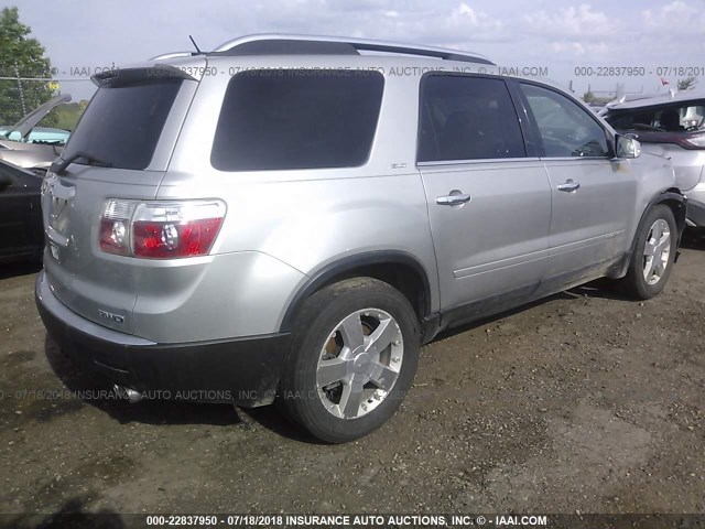 1GKEV23768J273580 - 2008 GMC ACADIA SLT-1 SILVER photo 4