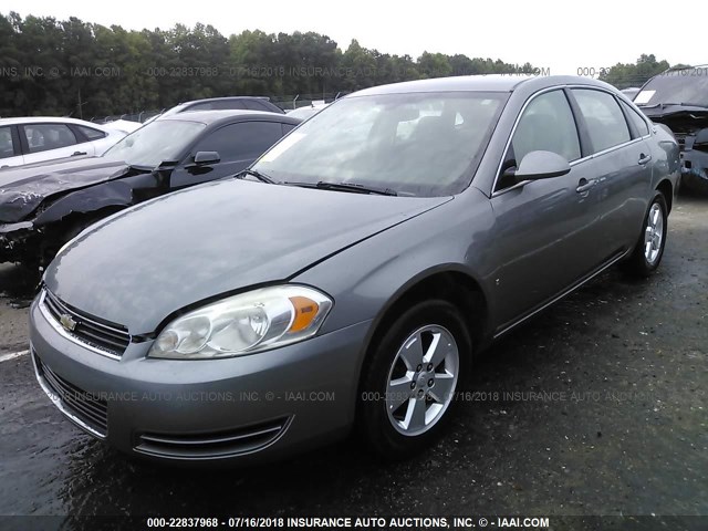 2G1WT55K189143509 - 2008 CHEVROLET IMPALA LT GRAY photo 2