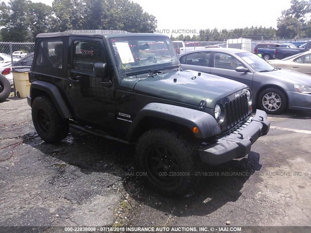 1J4AA2D13AL138707 - 2010 JEEP WRANGLER SPORT მწვანე ფოტო 1