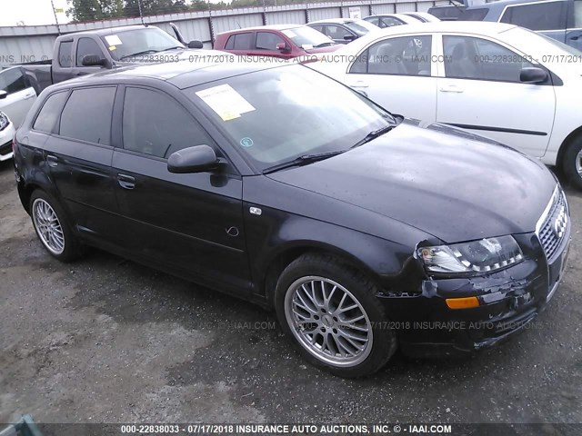 WAUHF78P77A009002 - 2007 AUDI A3 2 BLACK photo 1