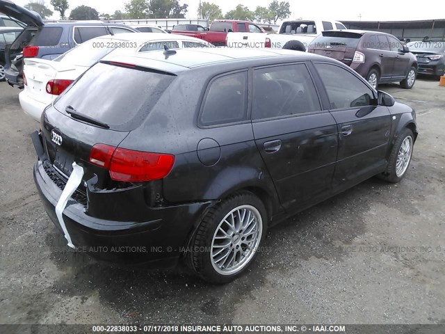 WAUHF78P77A009002 - 2007 AUDI A3 2 BLACK photo 4