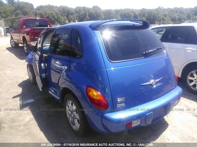 3C4FY58B04T281263 - 2004 CHRYSLER PT CRUISER TOURING BLUE photo 3