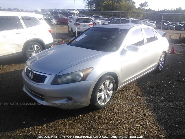 1HGCP36868A002821 - 2008 HONDA ACCORD EXL SILVER photo 2