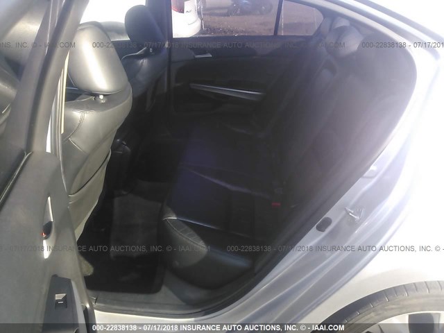 1HGCP36868A002821 - 2008 HONDA ACCORD EXL SILVER photo 8